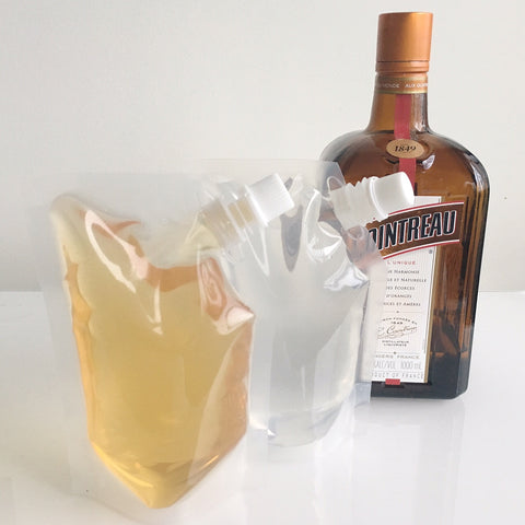 'Rum Runner' Clear Plastic Flask 250ml 4 Pack. - smuggleyouralcohol.com
